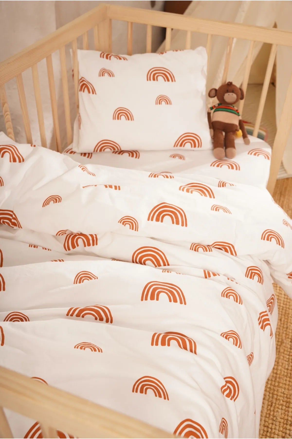 HomyTextiles Bebek Nevresim Seti Gökkuşağı Desen