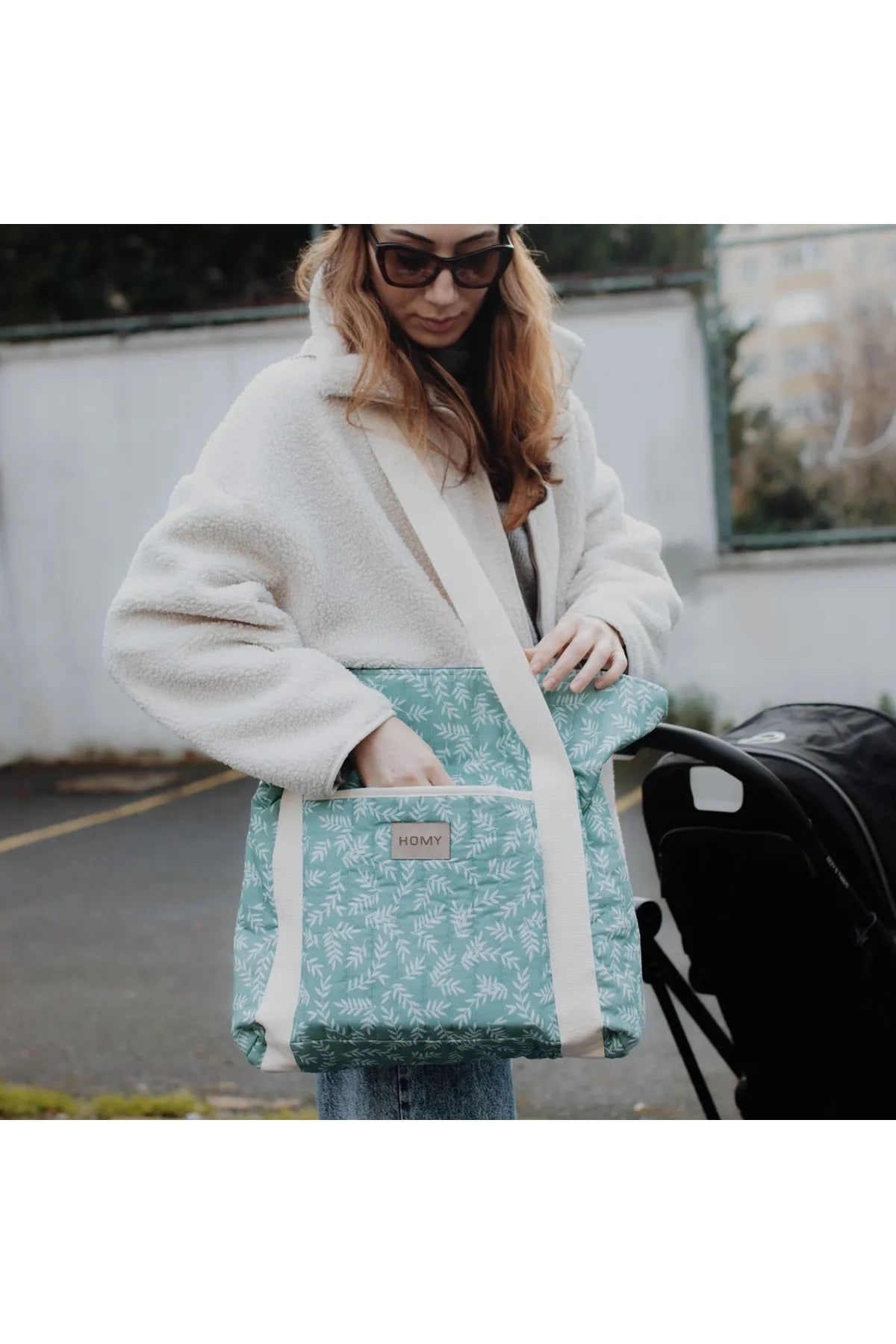 HomyTextiles Anne Bebek Bakım Çantası Geniş Hacim Bölmeli Makinada Yıkanabilir