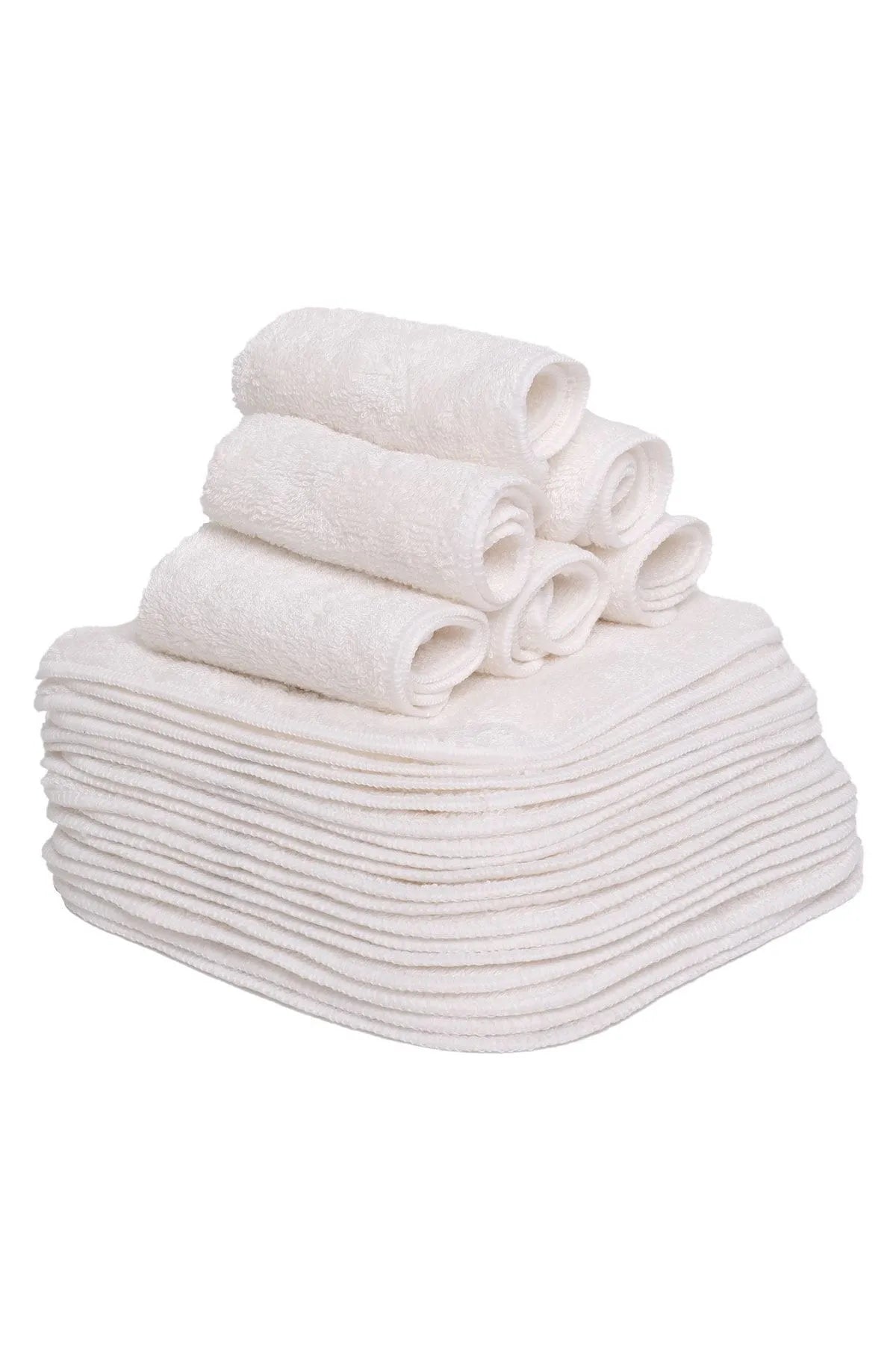 Makyaj Temizleme Mendili Yüz Havlusu Bebek Ağız Bezi Organik Bambu 25'li Set Çanta Hediyeli