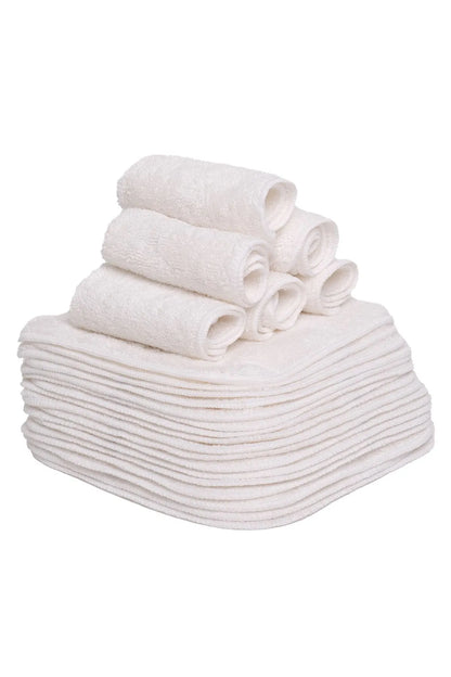 Makyaj Temizleme Mendili Yüz Havlusu Bebek Ağız Bezi Organik Bambu 25'li Set Çanta Hediyeli