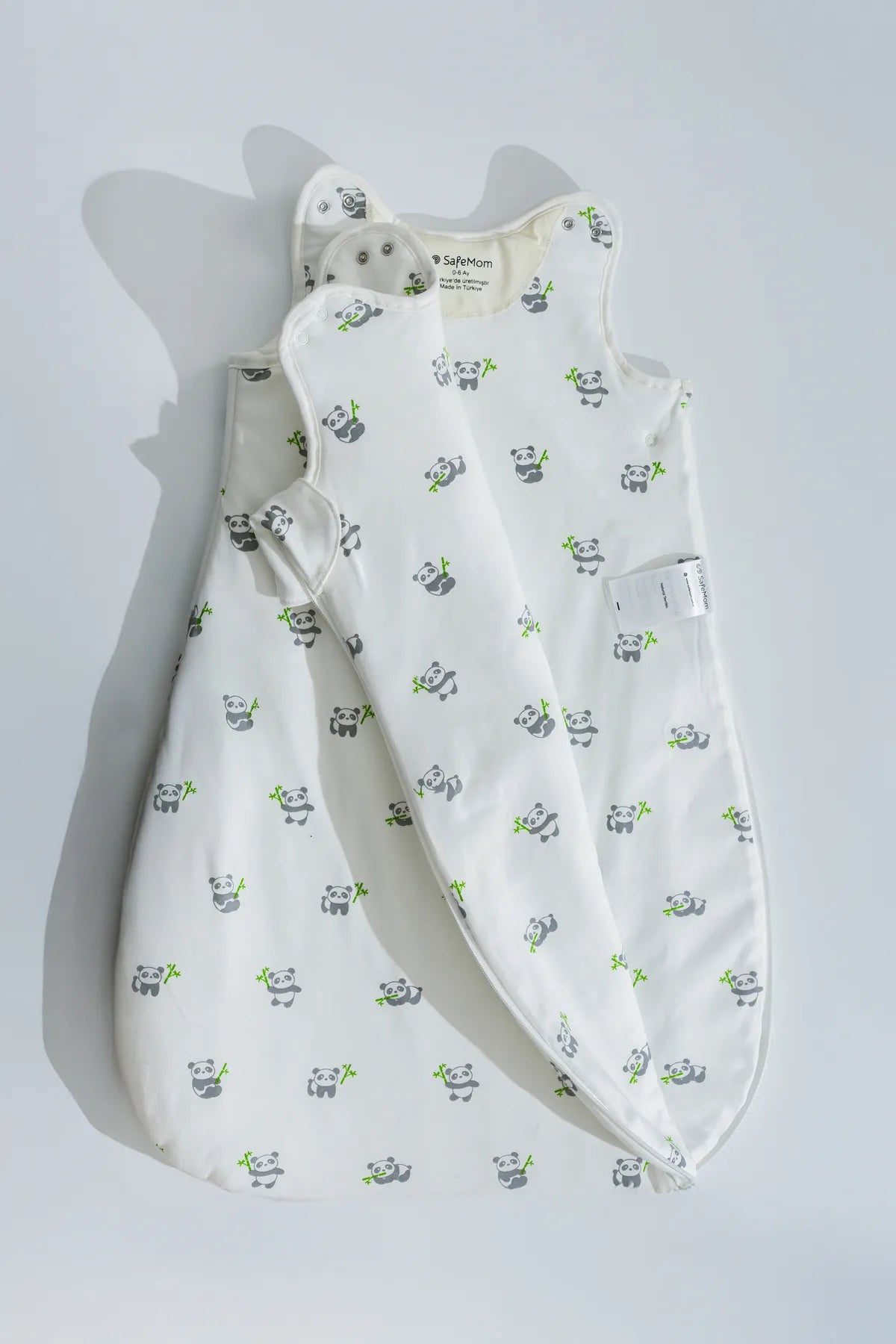 HomyTextiles Bebek Uyku Tulumu - Elyaf Dolgulu - %100 Pamuk Penye Kumaş, 2.7 Tog Yandan Açılır, Fermuarlı